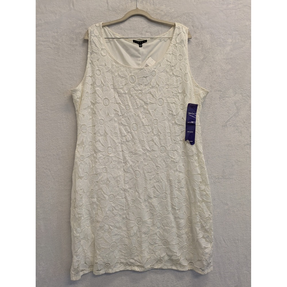 Tiana B. XXL White Sleeveless Lace Dress‎ Party Cocktail NWT
